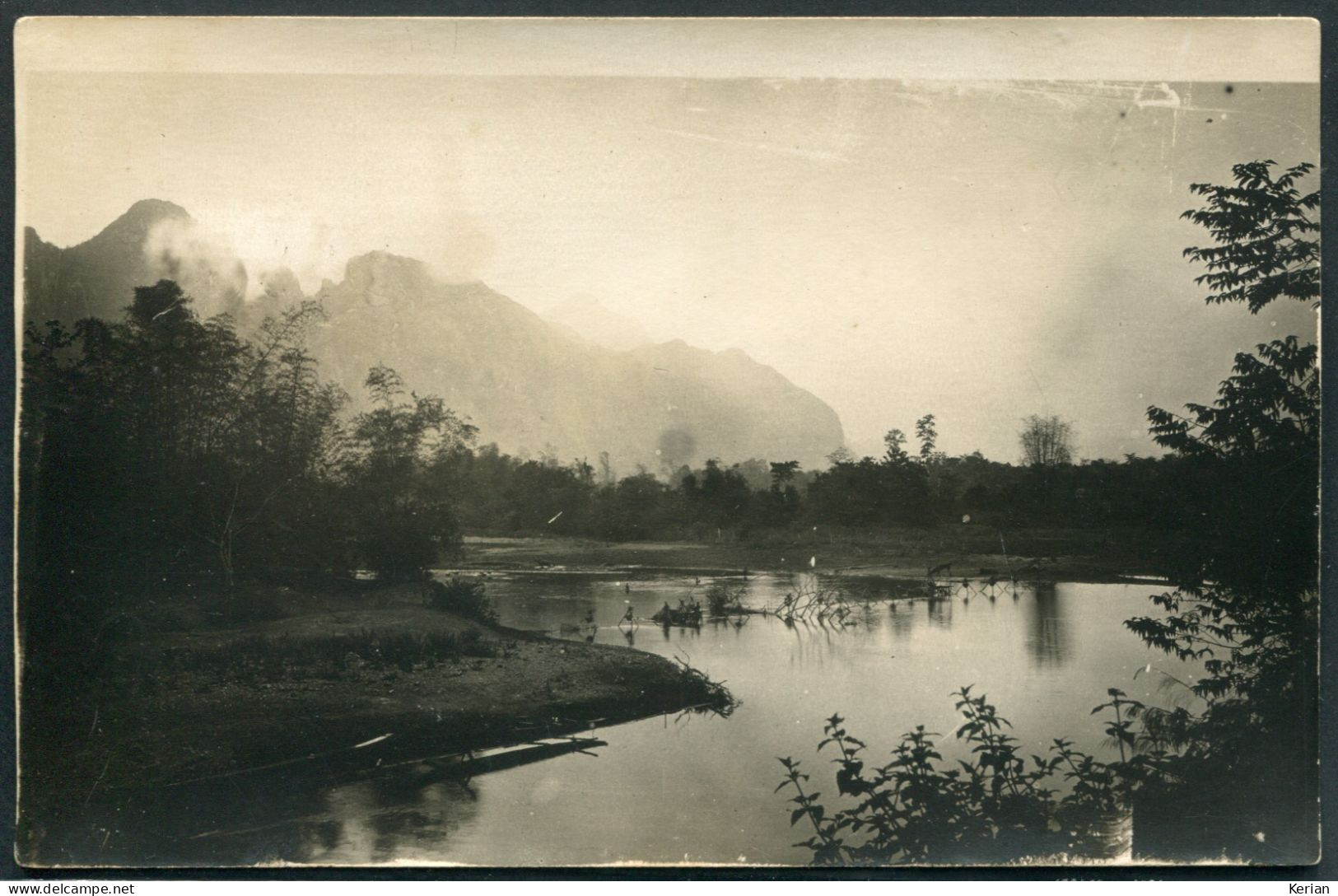 Carte/Photo Années 30 - Les Montagnes De Vang-Vierg Et La Nam-Long (Vue Prise Du Campement Des T.P.) - Laos