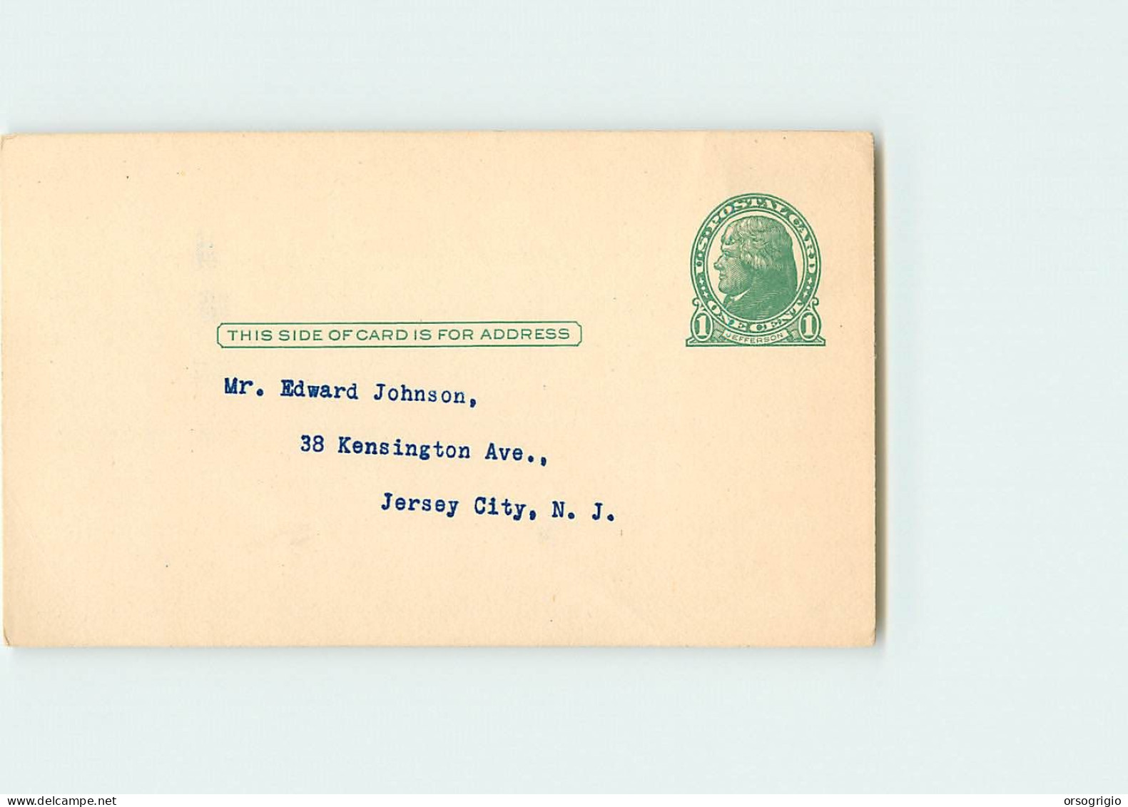 USA - Intero Postale - Stationery - 1c. - JEFFERSON - - 1921-40