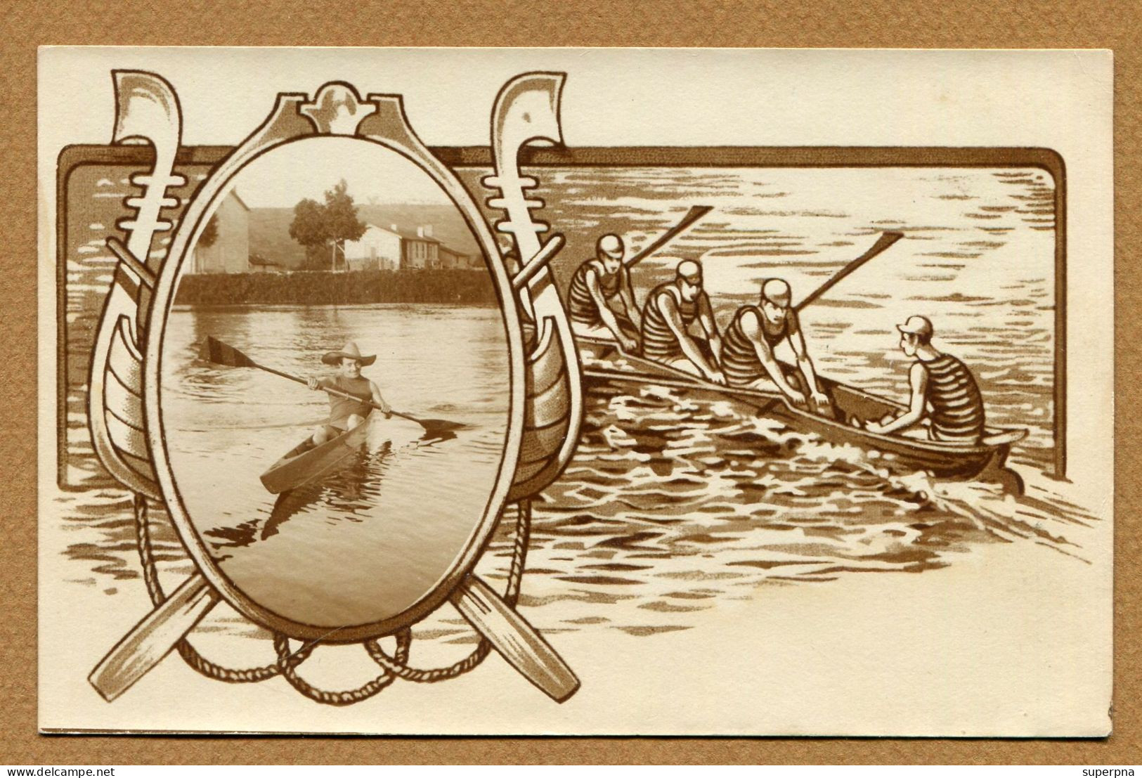 AVIRON  :  CARTE PHOTO  (à Localiser) - Canottaggio