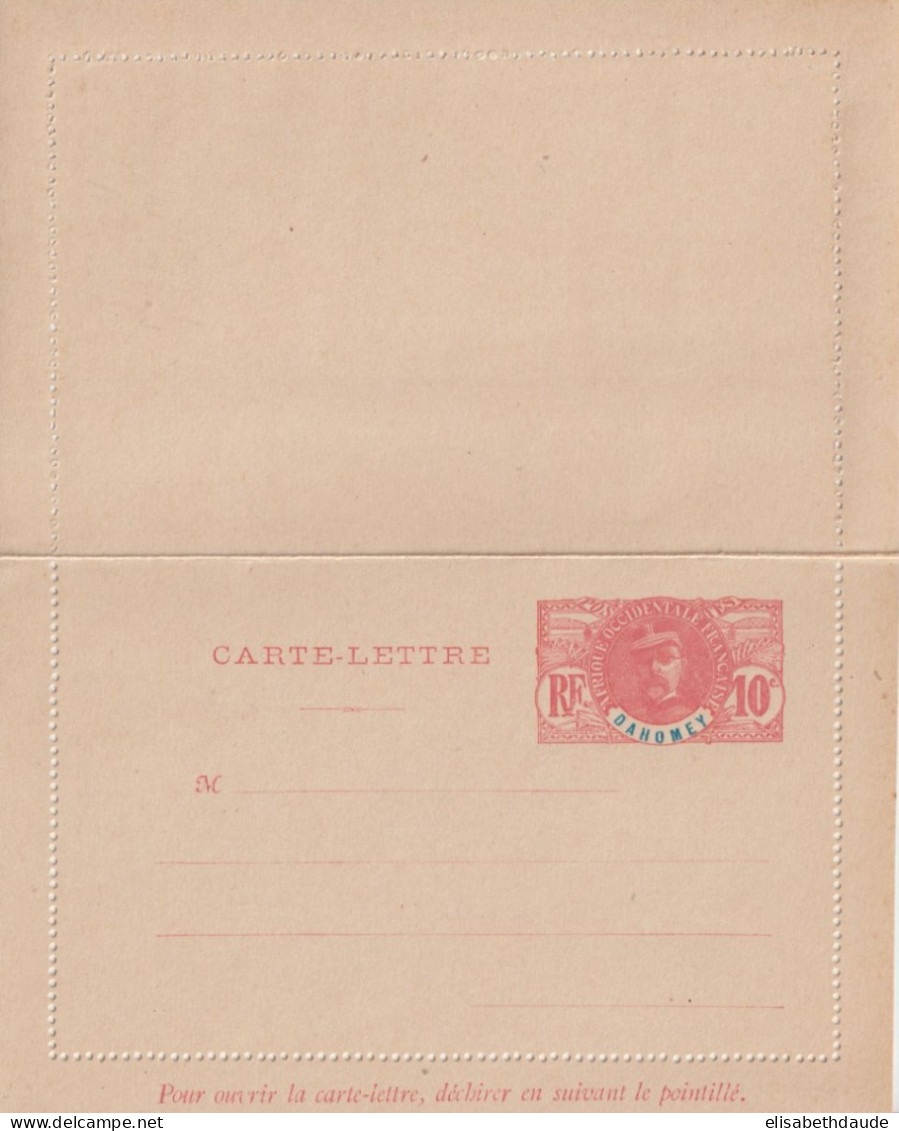 DAHOMEY - ENTIER POSTAL - 1906 - CARTE-LETTRE TYPE FAIDHERBE ! -  ACEP N°CL5a (COTE 2001 = 45 EUR !) - Cartas & Documentos