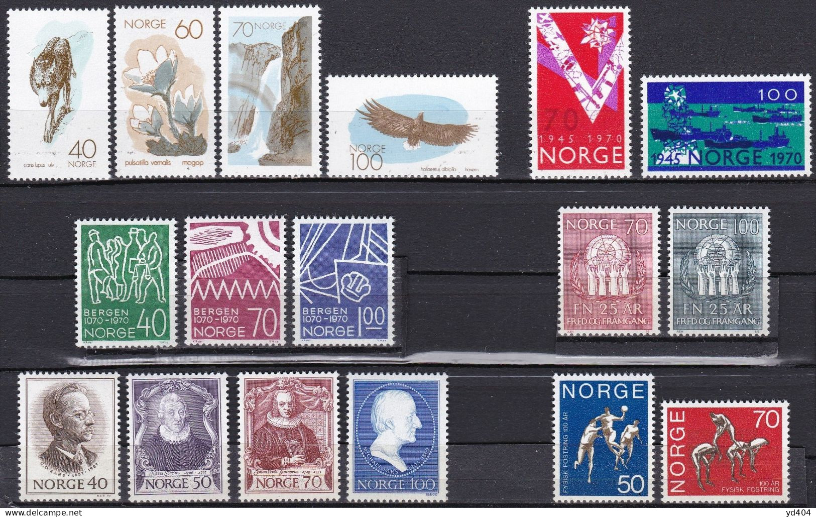 NO229 – NORVEGE - NORWAY – FULL YEAR SET 1970 – SG # 644660 MNH 41 € - Ungebraucht