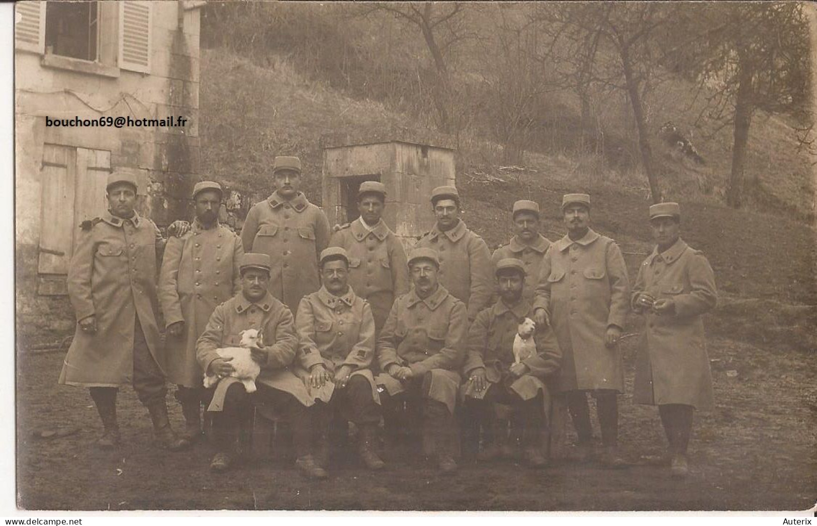 Militaria SoldatsArmée - France Militaria Vierge Chevreau Chevreau Chevre Goat Chien Carte Photo Goat - Personen