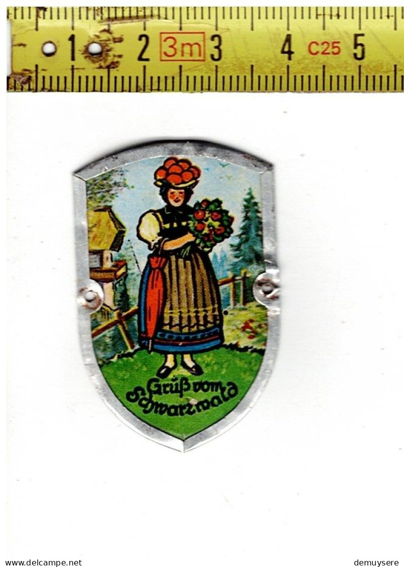 LADE D - Décoration Pour Canne De Marche - GRUSS VOM SCHWARZWALD- Plaatje Voor Wandelstok - Souvenir-Medaille (elongated Coins)