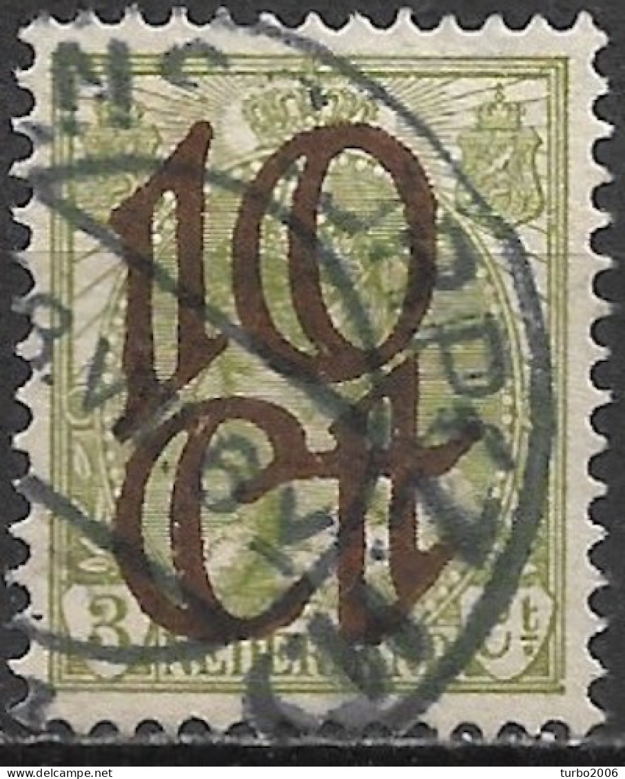 Groene Stip In Stralen Links In 1923 Opruimingsuitgifte 10  / 3 Cent  NVPH 116 - Abarten Und Kuriositäten