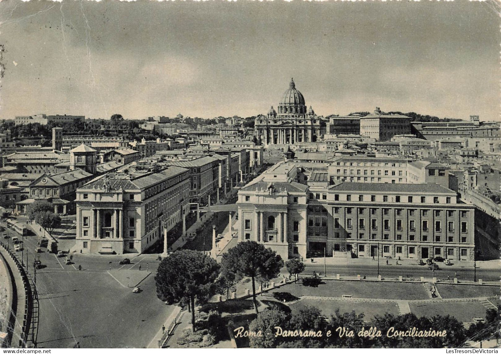 ITALIE - Rome -  Panorama Et Rue De La Conciliation - Carte Postale Ancienne - Plaatsen & Squares