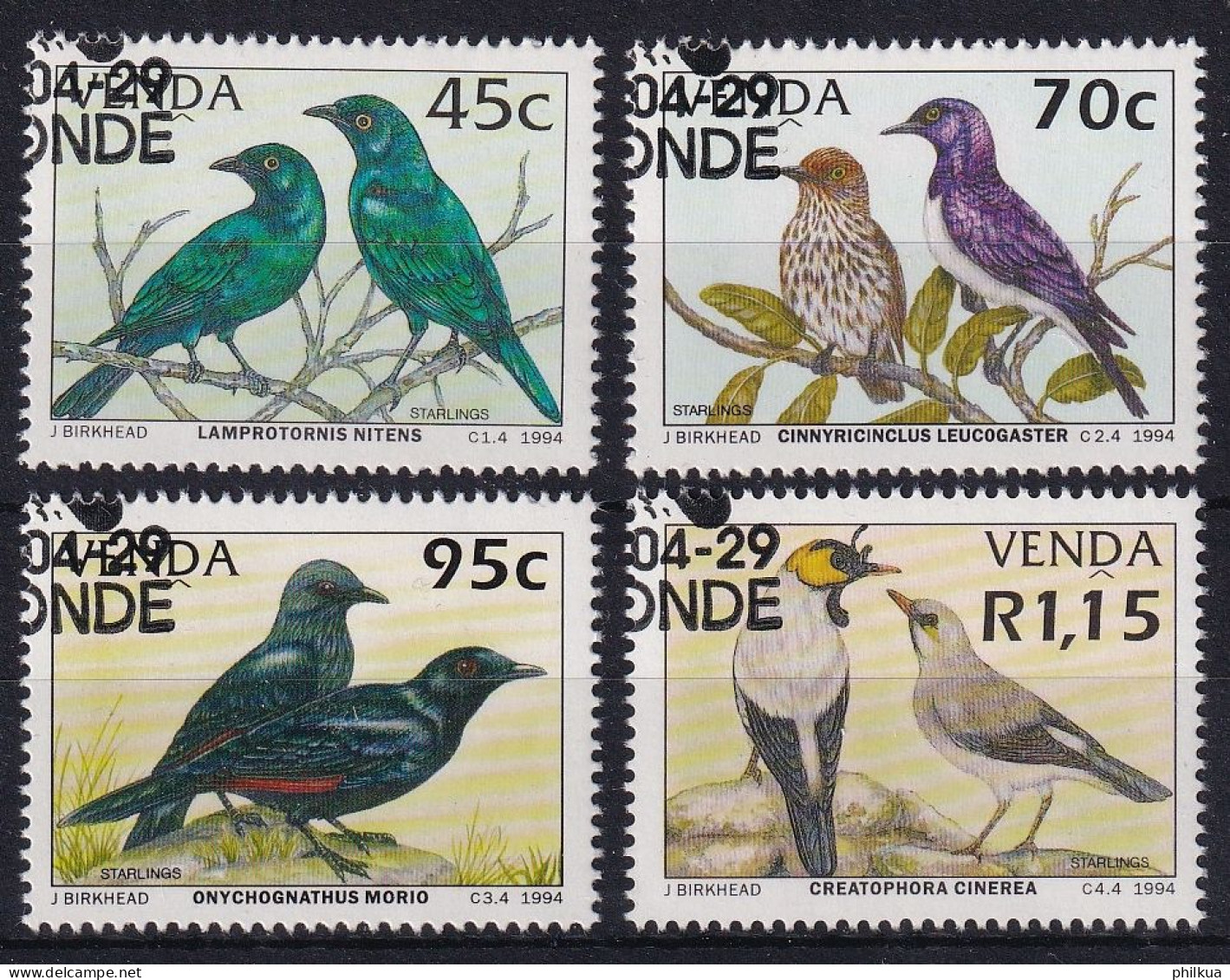 MiNr. 274 - 277 Südafrika, Venda    1994, 29. April. Stare - Mit ET-Eckstempel - Venda