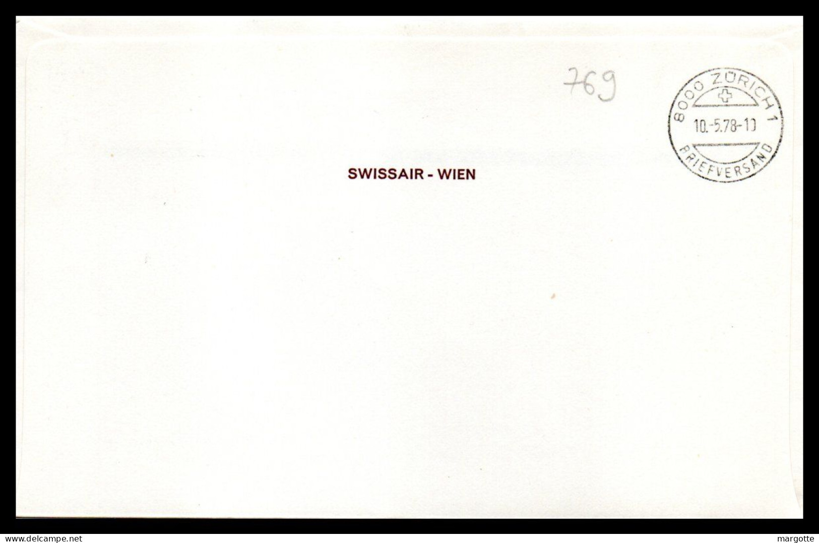 Ffc Austrian Airlines  20 Jahre Flugdienst Wien-Zurich  10/05/1978 - Lettres & Documents