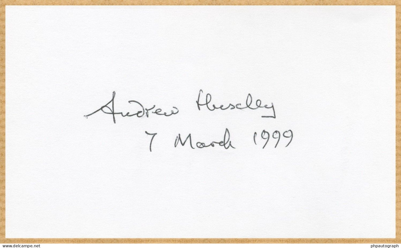 Andrew Huxley (1917-2012) - Physiologist - Signed Card + Photo - Nobel Prize - Inventors & Scientists