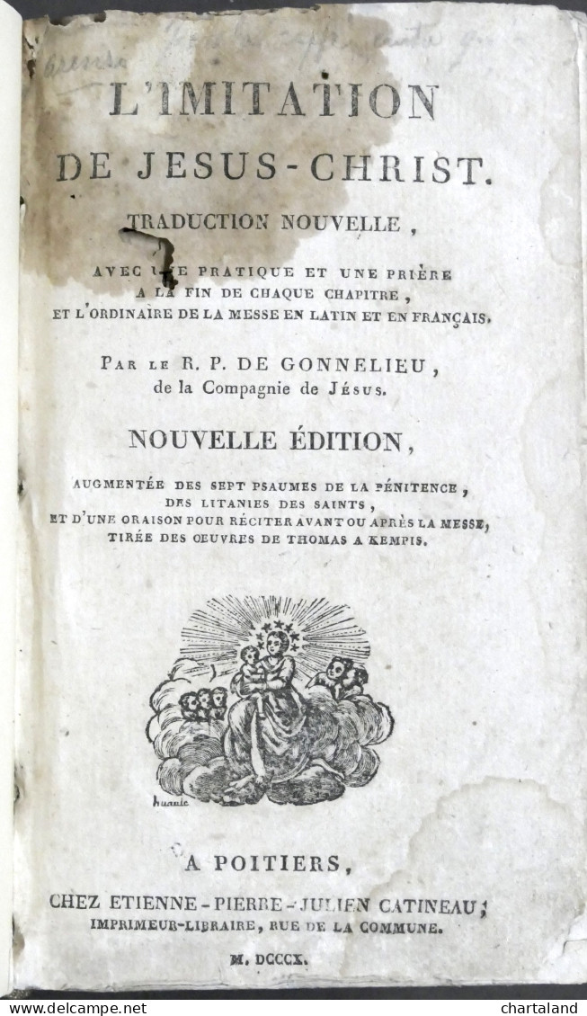 R.P. De Gonnelieu - L'imitation De Jesus-Christ - Ed. 1810 - Altri & Non Classificati