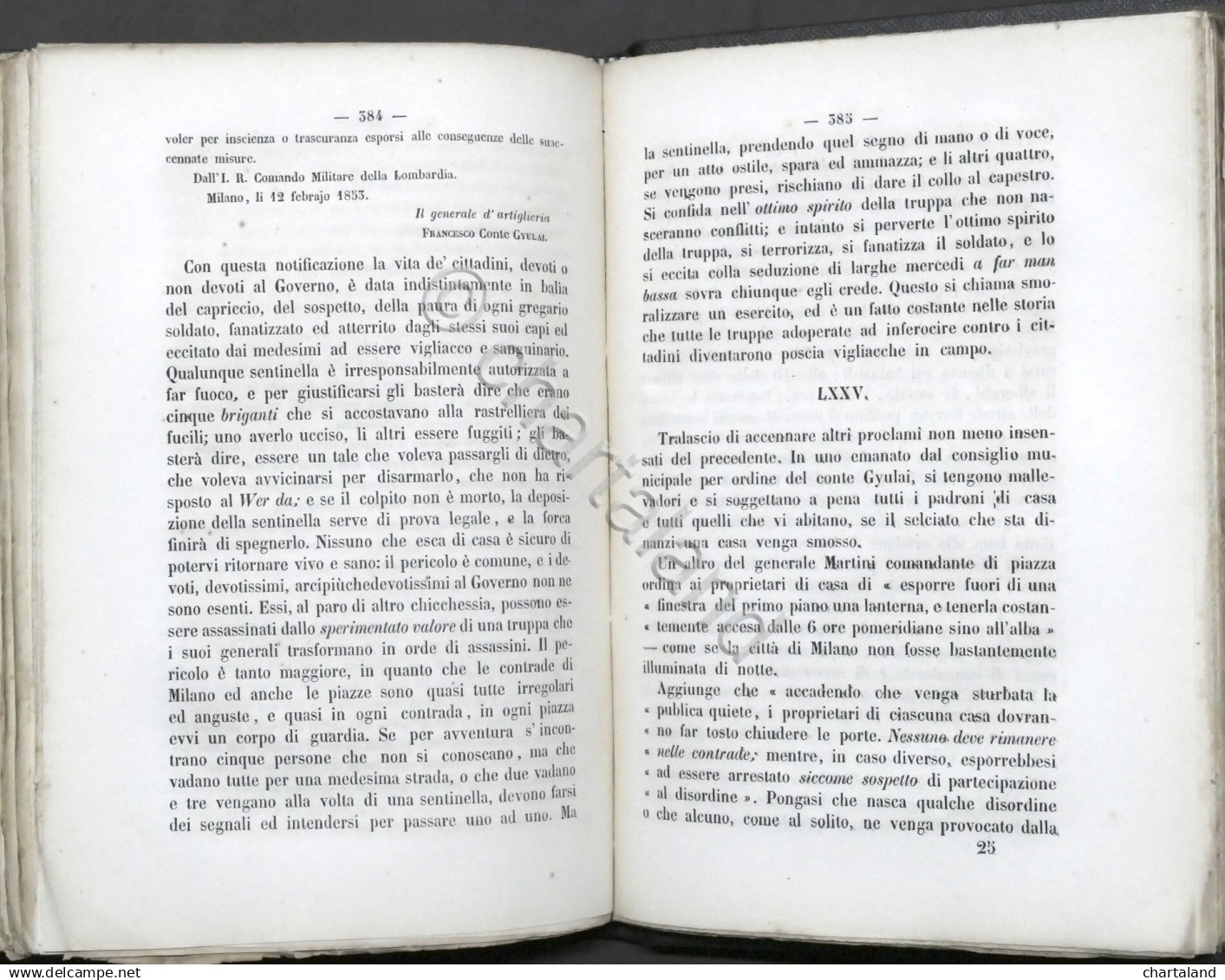 A. Bianchi-Giovini - L'Austria In Italia E Le Sue Confische - 1^ Ed. 1853 - Altri & Non Classificati