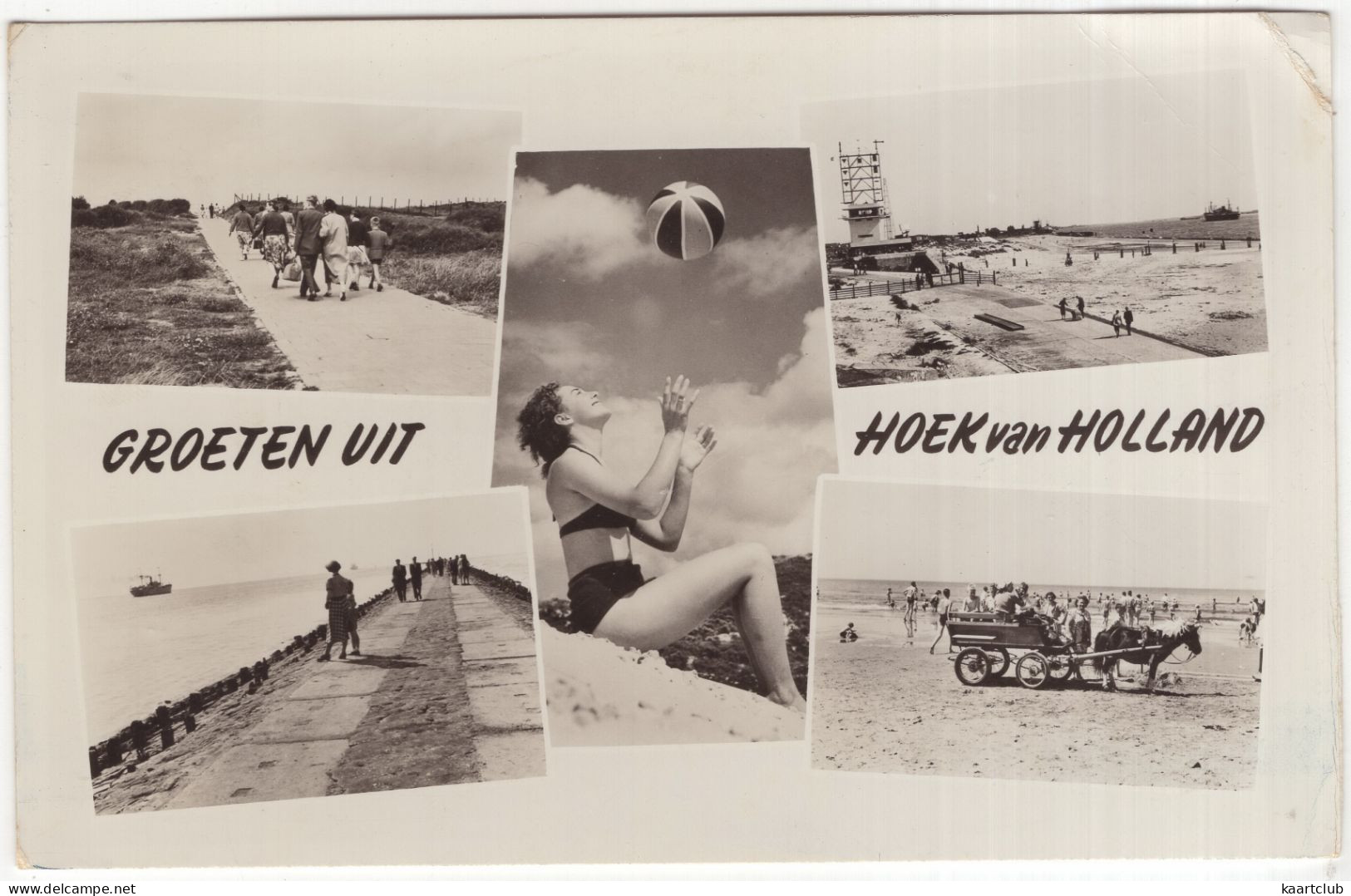 Groeten Uit Hoek Van Holland - (Zuid-Holland, Nederland) - 1959 - Pony-kar - Hoek Van Holland