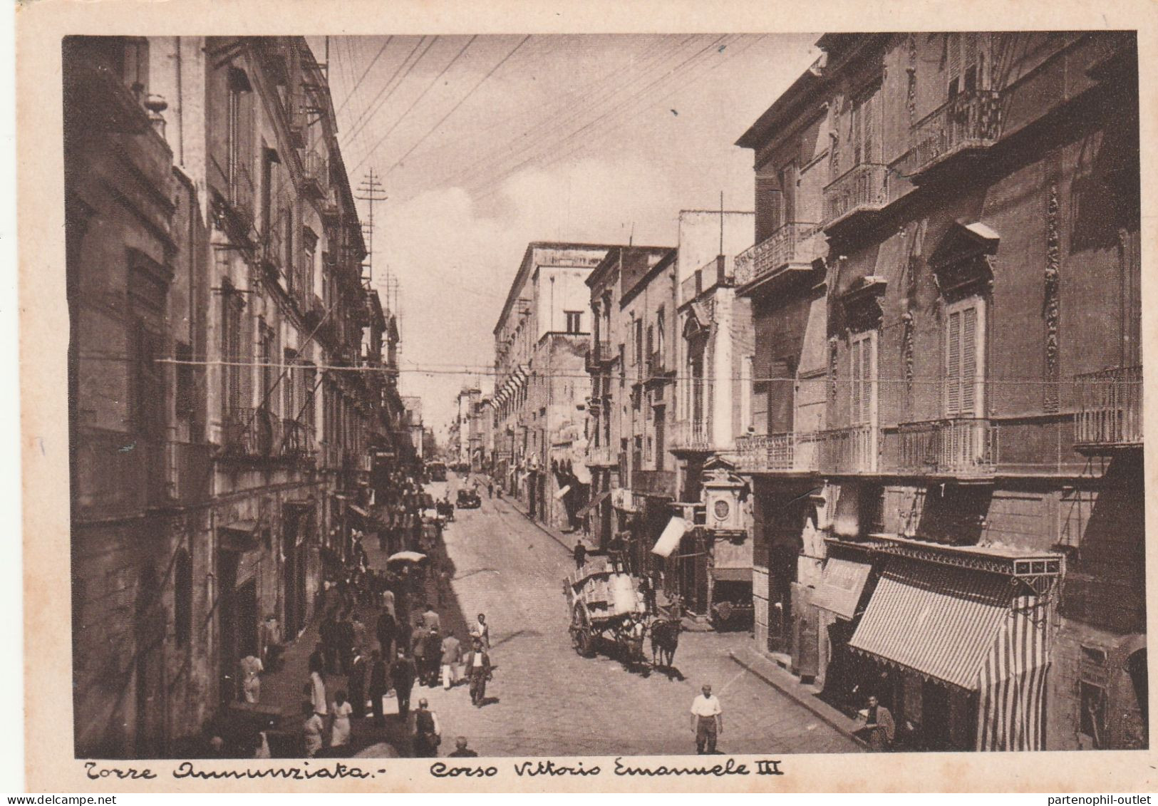 Cartolina - Postcard / Non Viaggiata - Unsent  /  Torre Annunziata - Corso V. Emanuele ( Gran Formato ) - Torre Annunziata