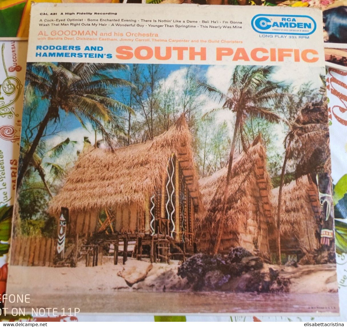 Lp 33 Giri "South Pacific" 1958 - Filmmusik