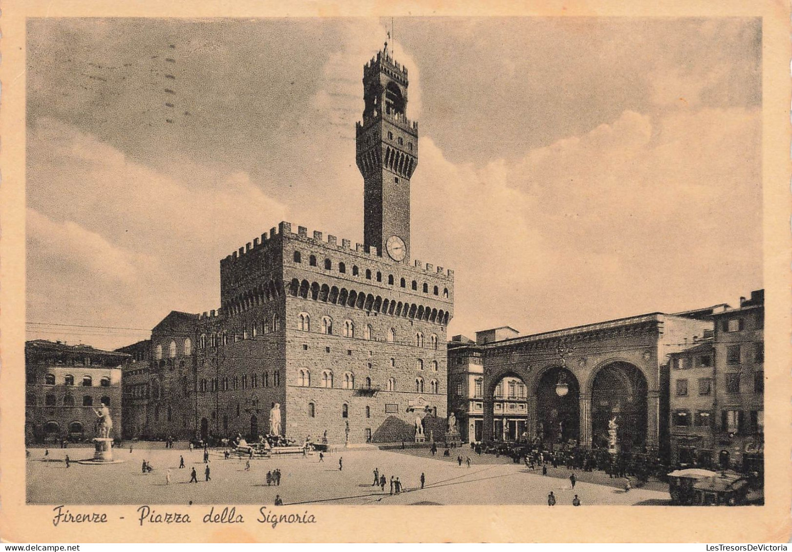 ITALIE - Firenze - Place De La Signoria - Animé - Carte Postale Ancienne - Firenze (Florence)
