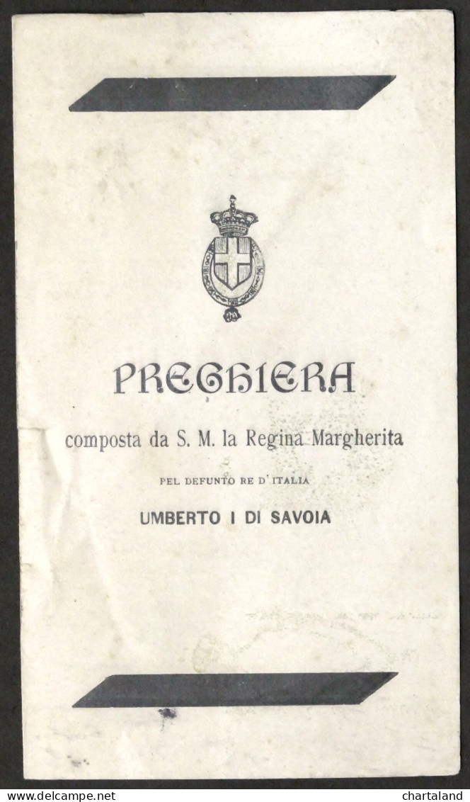 Preghiera Composta Da S.M. La Regina Margherita Per Defunto Re D'Italia - 1900 - Altri & Non Classificati