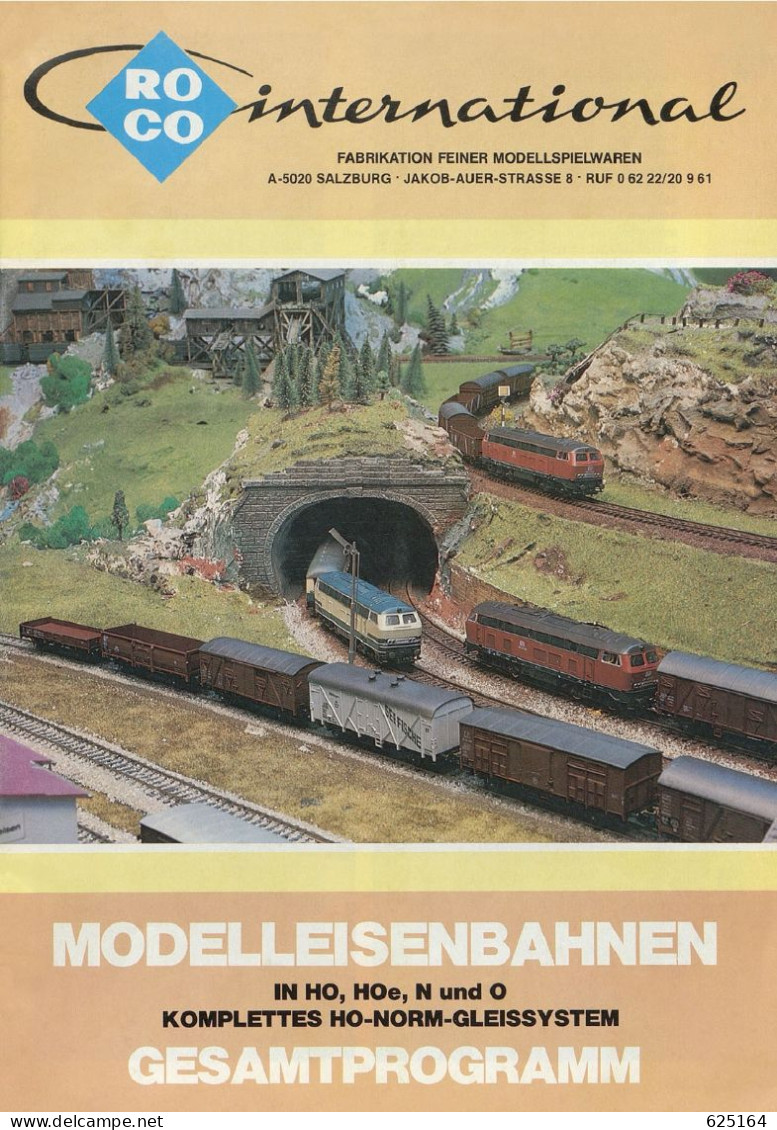 Catalogue ROCO INTERNATIONAL 1975 Katalog Spur HO, HOe, N, O +prices In Danish Kronen - Allemand