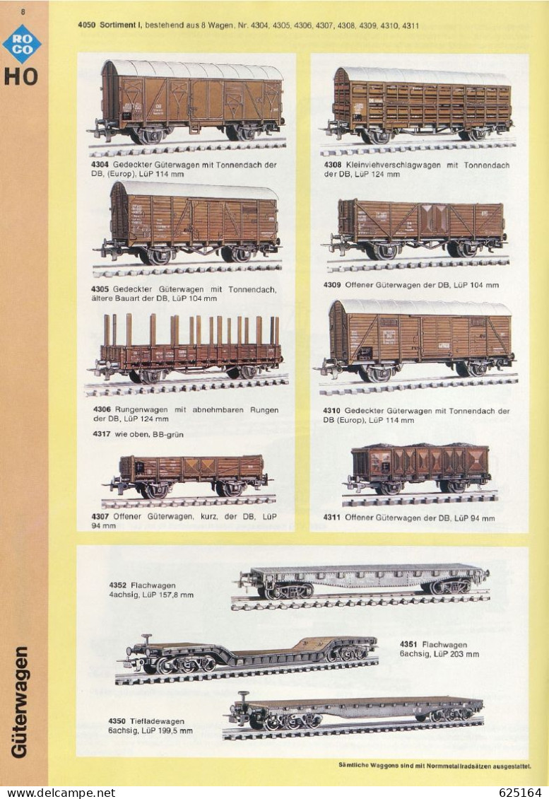 Catalogue ROCO INTERNATIONAL 1975 Katalog Spur HO, HOe, N, O +prices In Danish Kronen - German