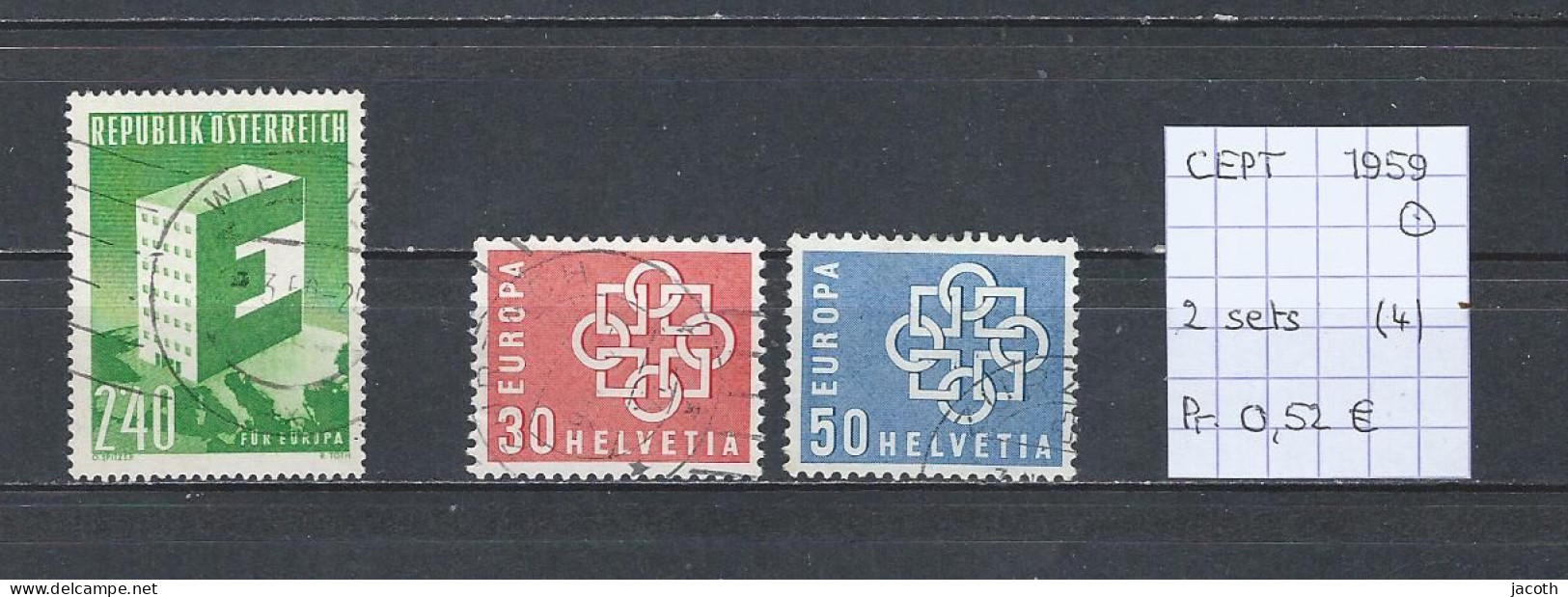 (TJ) Europa CEPT 1959 - 2 Sets (gest./obl./used) - 1959