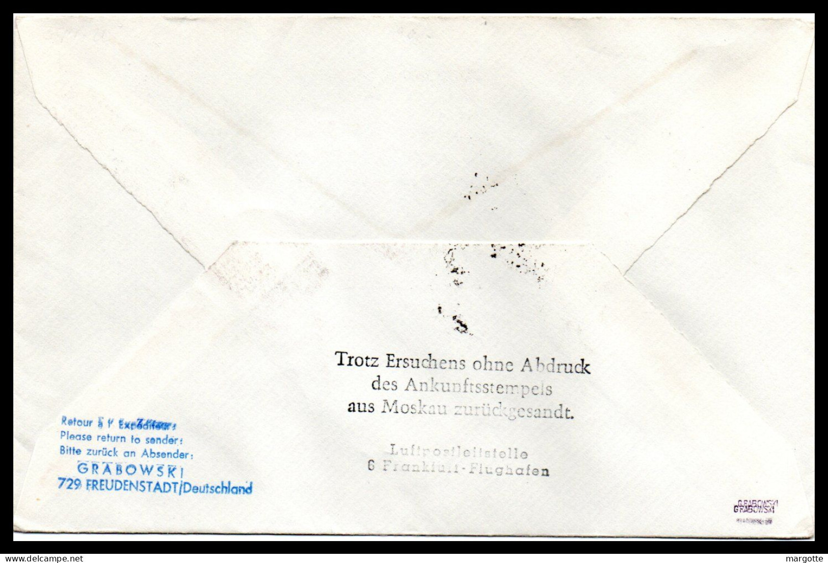 FFC Lufthansa  Frankfurt-Moskau  05/02/1972 - Lettres & Documents