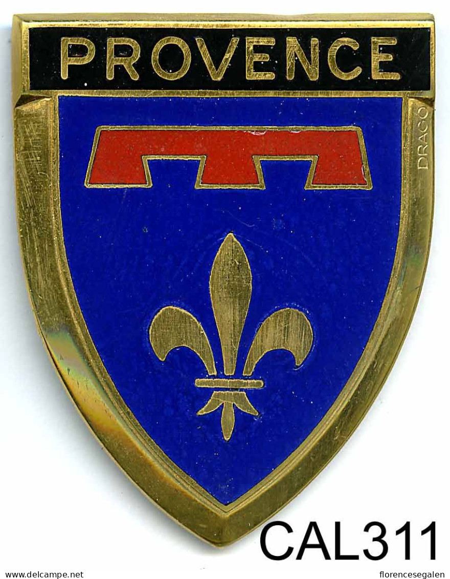 CAL311 - PLAQUE CALANDRE AUTO - PROVENCE - Targhe Smaltate (a Partire Dal 1961)