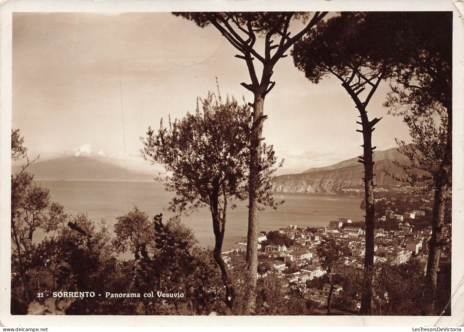 ITALIE - Sorrento - Panorama Avec Le Vésuve - Carte Postale Ancienne - Napoli (Neapel)