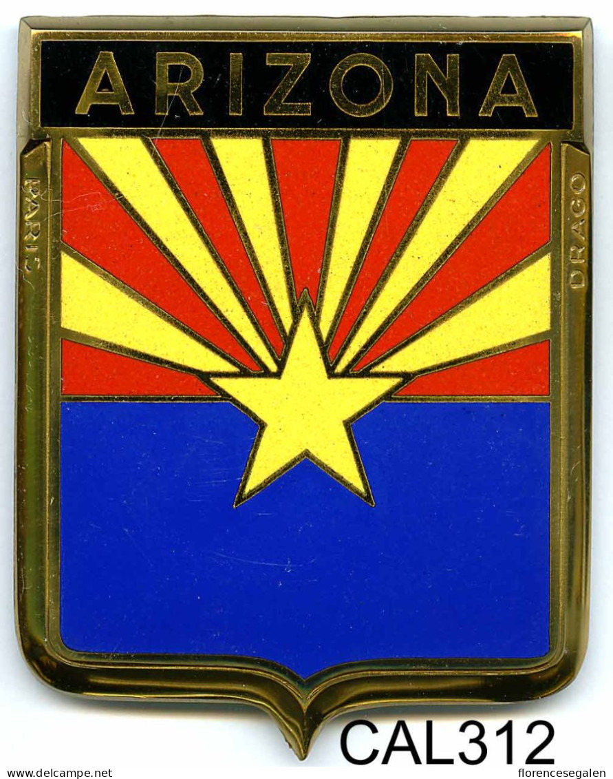 CAL312 - PLAQUE CALANDRE AUTO - ARIZONA - Emailschilder (ab 1960)