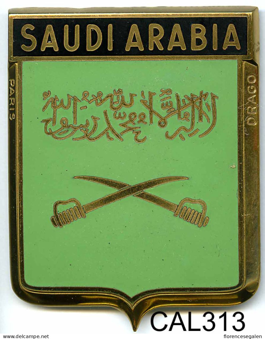 CAL313 - PLAQUE CALANDRE AUTO - SAUDA ARABIA - Emailschilder (ab 1960)