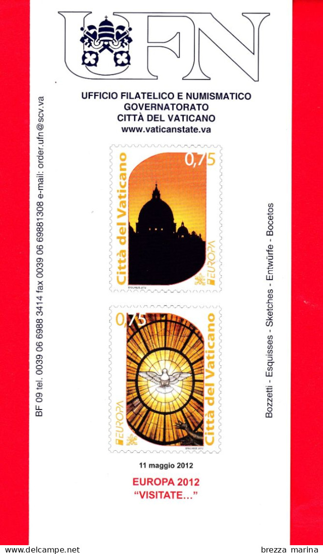 VATICANO - 2012 - Nuovo - Storia Postale - Bollettino Ufficiale - Europa 2012 - Visitate... - BF 09 - Briefe U. Dokumente