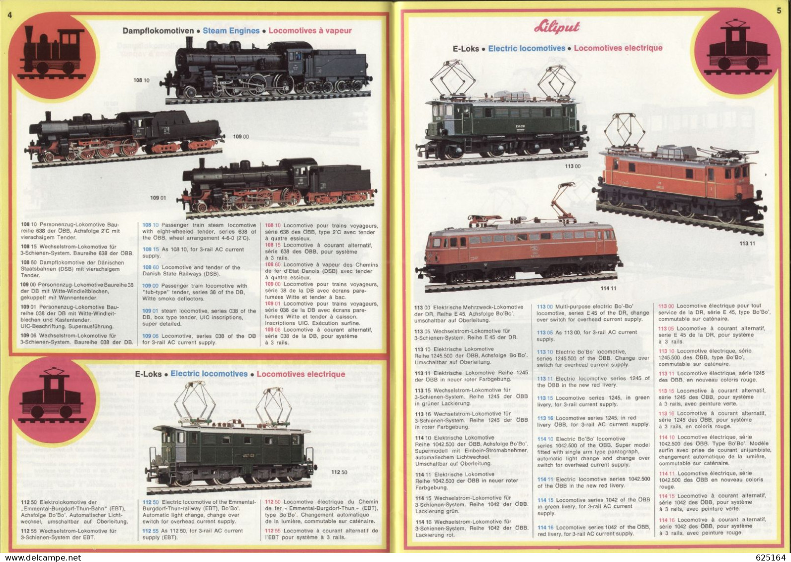 Catalogue LILIPUT 1975 Katalog Spur HO & HOe +prices In Danish Kronen - En Allemand, Anglais Et Français - Deutsch
