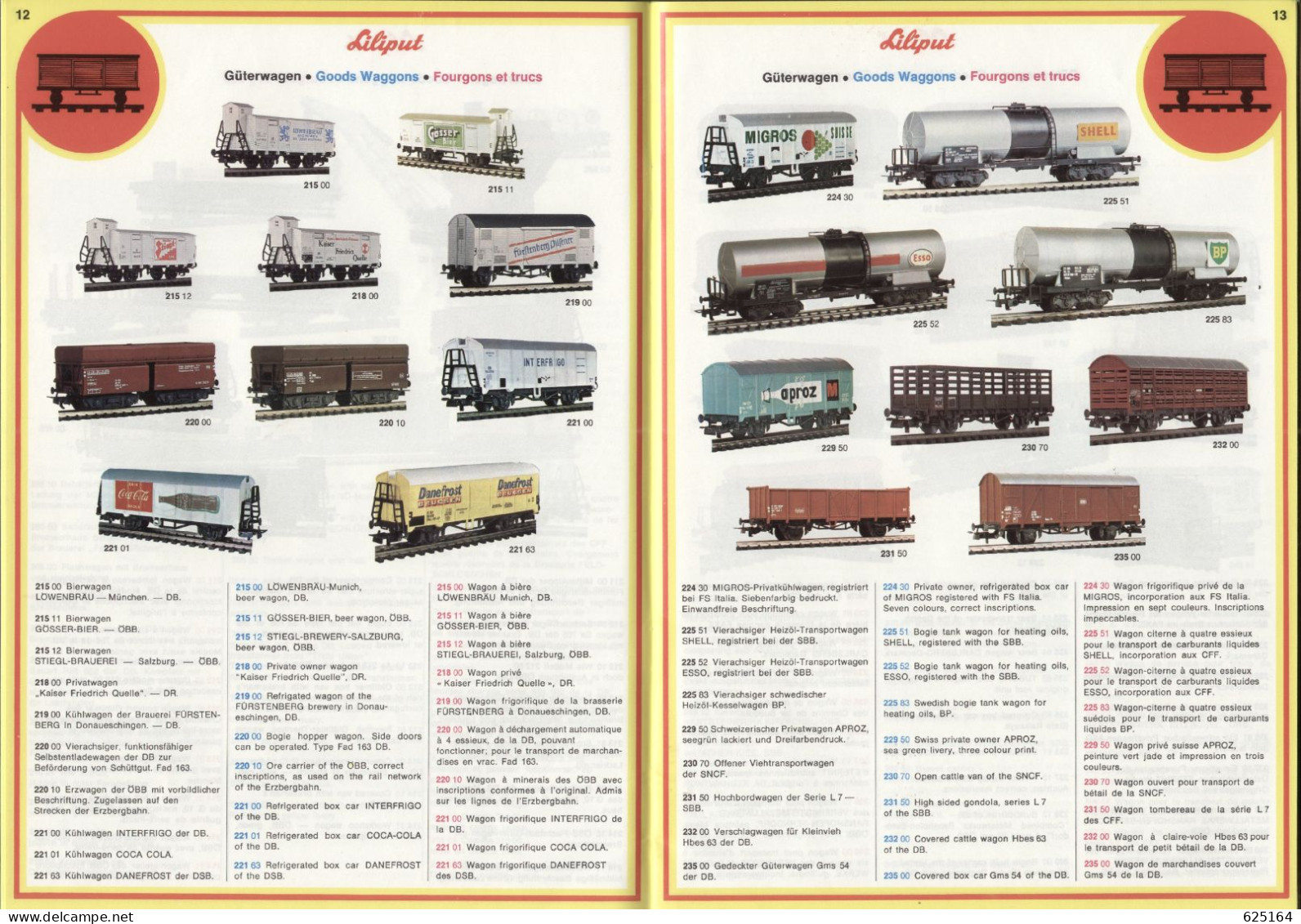 Catalogue LILIPUT 1975 Katalog Spur HO & HOe +prices In Danish Kronen - En Allemand, Anglais Et Français - Allemand