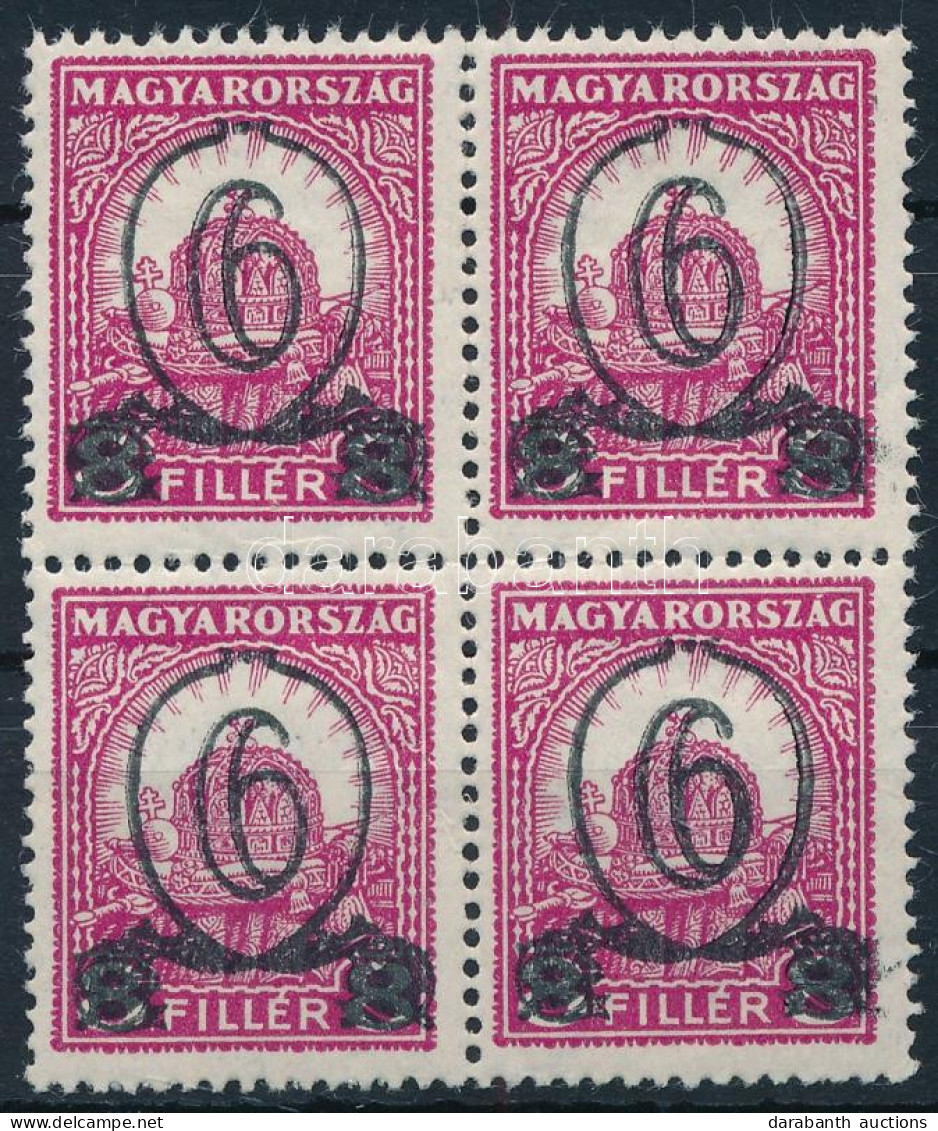 ** 1931 Kisegítő Bélyegek (I.) 6/8f 506B Négyestömb 14 : 14 1/4 Fogazással (60.000) - Other & Unclassified