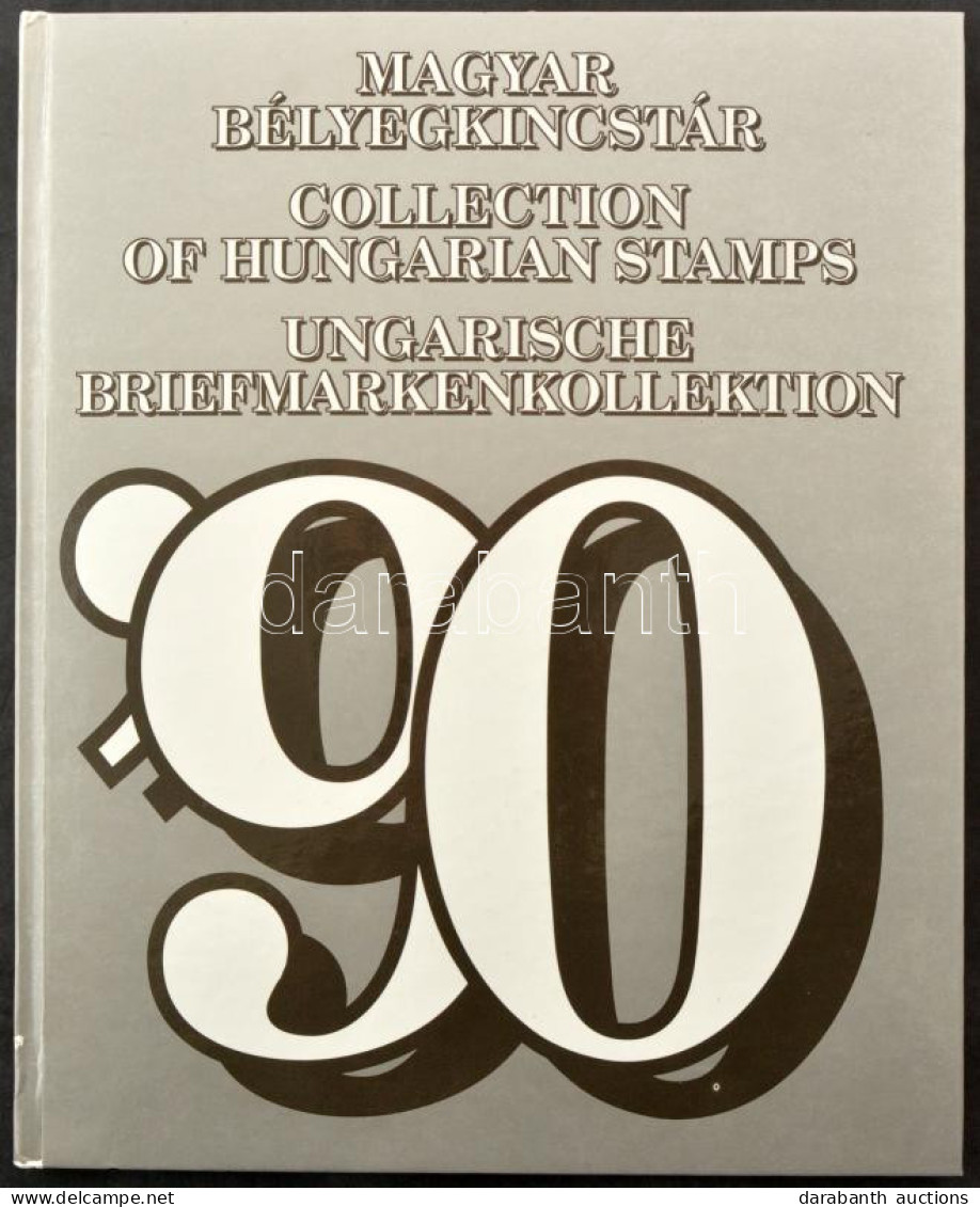 ** 1990 Magyar Bélyegkincstár, Benne Hologramos Blokk Fekete Sorszámmal, A Blokk Sorszáma Nem Azonos Az évkönyvvel (60.5 - Autres & Non Classés