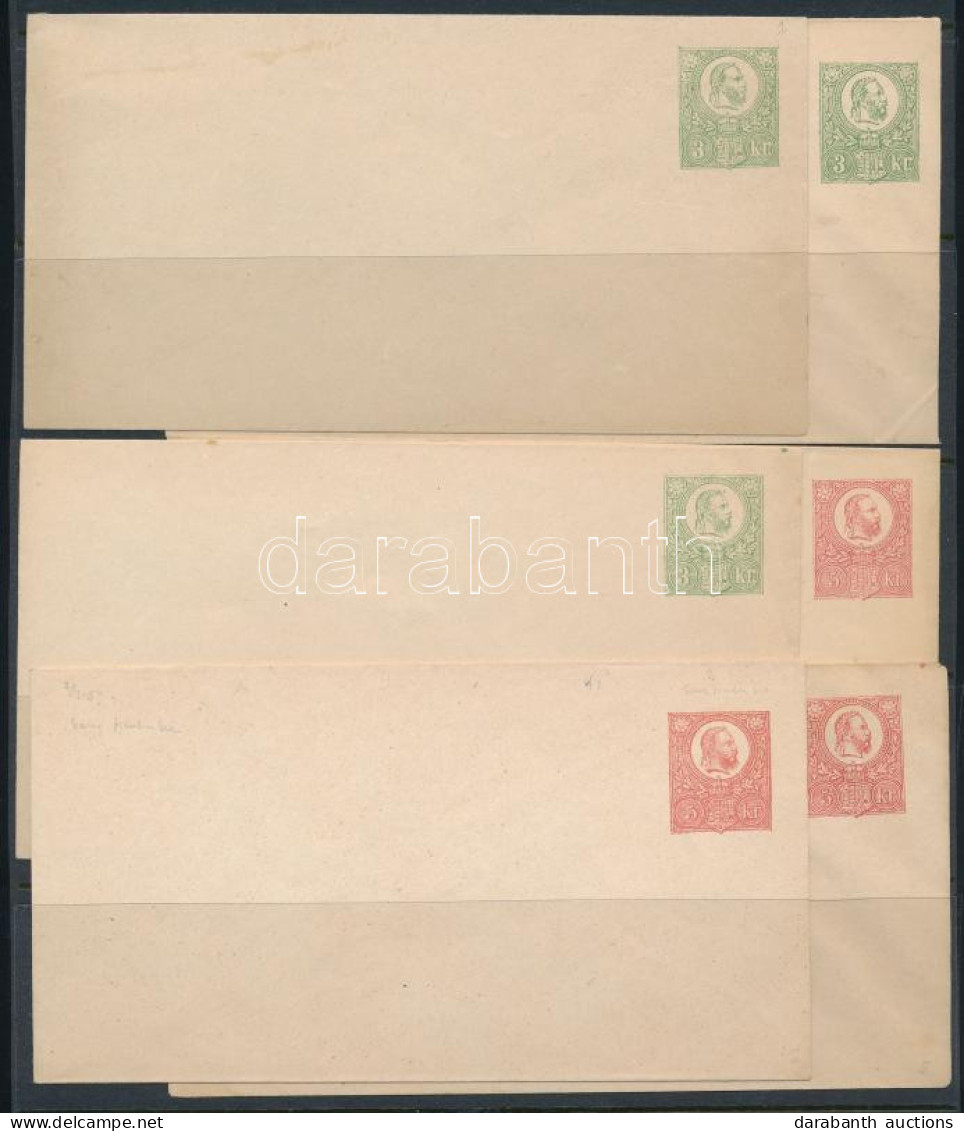 1871 Könyvnyomás 3 X 3kr, 3 X 5kr, 7 X 10kr és 15kr Díjjegyes Boríték (min. 37.500) - Other & Unclassified