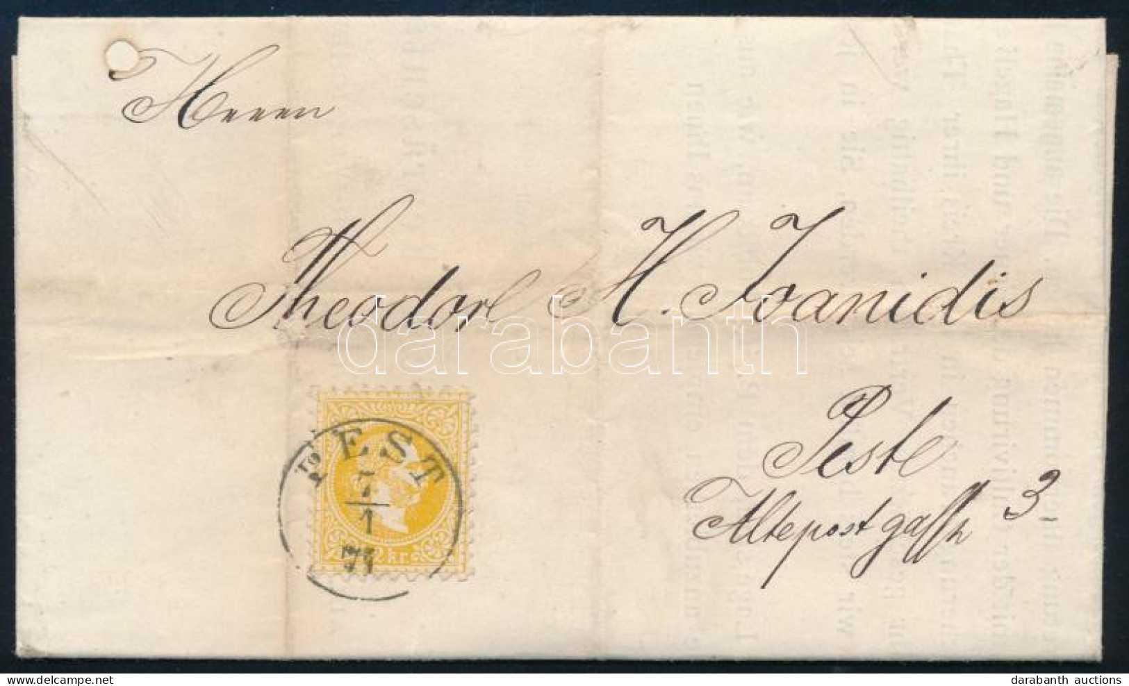 1867 Nyomtatvány Bécsből Pesten Feladva, 2kr Bélyeggel - Altri & Non Classificati