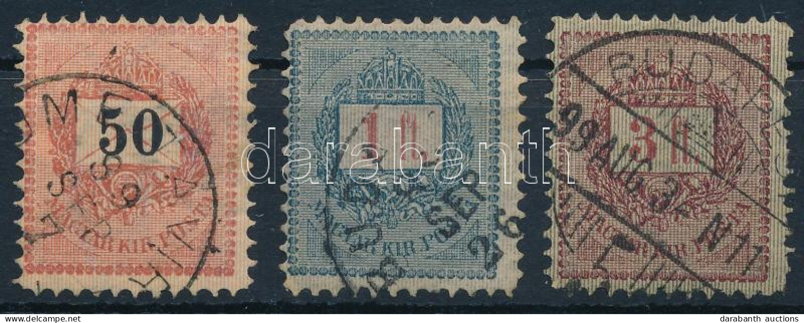 O 1888 Sztereo 50kr, 1Ft, 3Ft (17.300) - Other & Unclassified