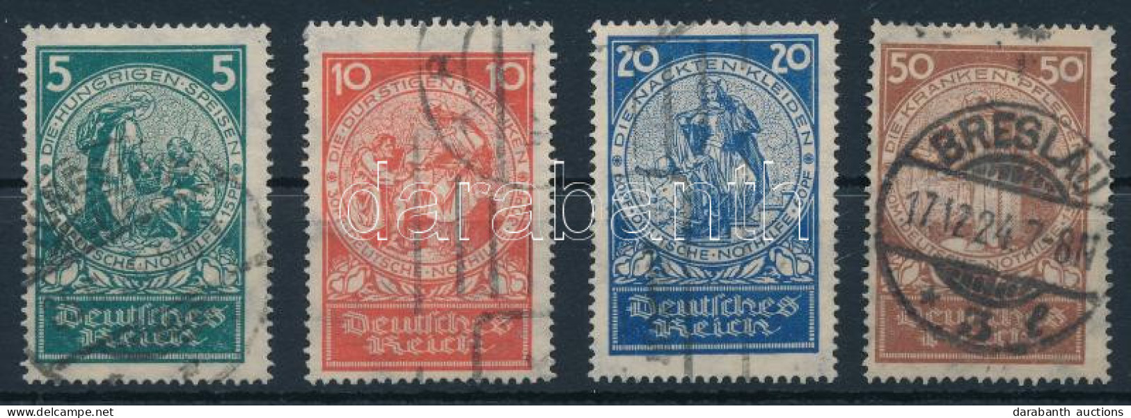 O Deutsches Reich 1924 Mi 351-354 (Mi EUR 100,-) - Sonstige & Ohne Zuordnung