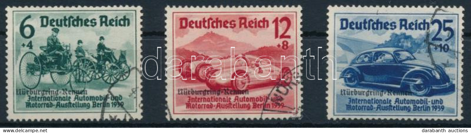 O Deutsches Reich 1939 Nürburgring Mi 695-697 - Autres & Non Classés