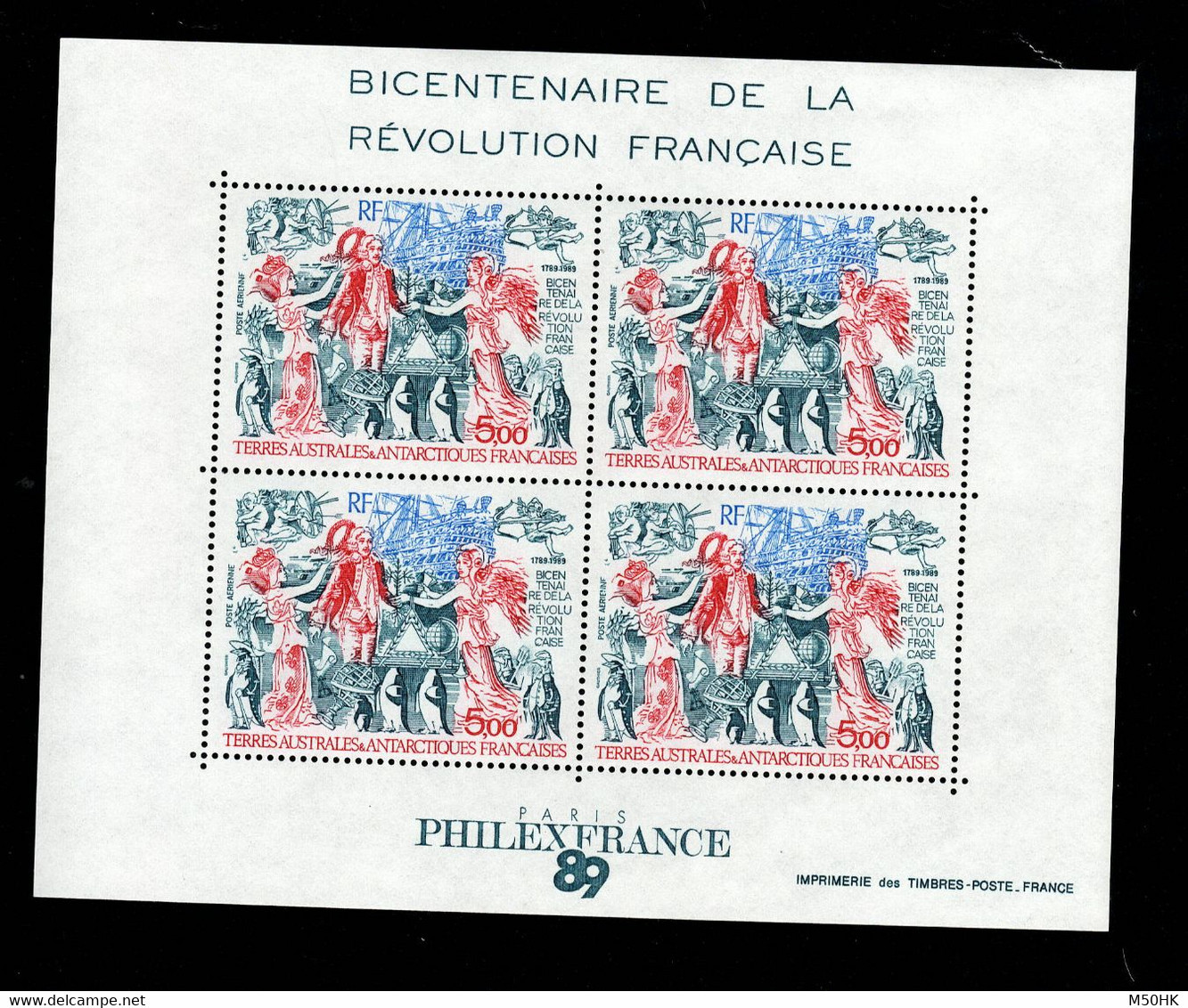 TAAF - YV BF 1 N** MNH Luxe , Revolution - Blocks & Sheetlets