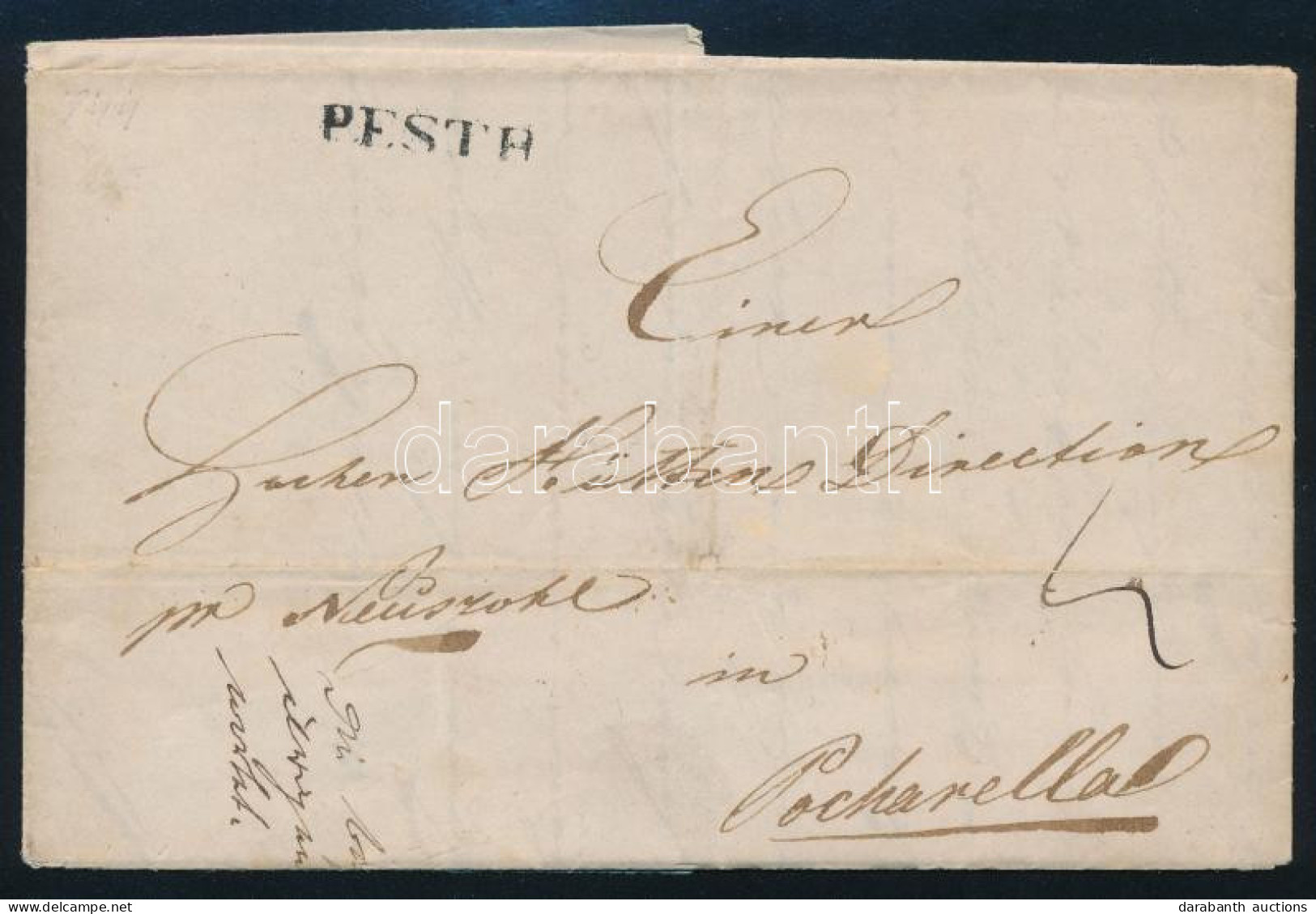 1844 Portós Levél / Unpaid Cover "PESTH" - Otros & Sin Clasificación