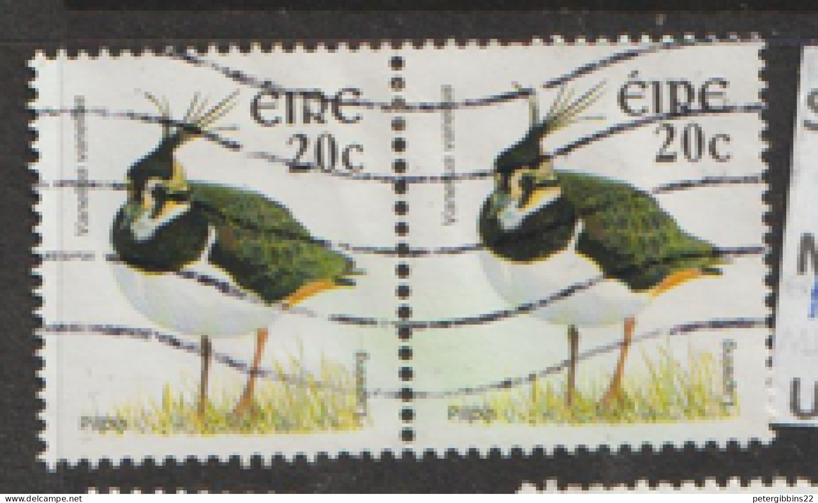 Ireland  2001  SG 1472   Lapwing   Fine Used  Pair - Oblitérés
