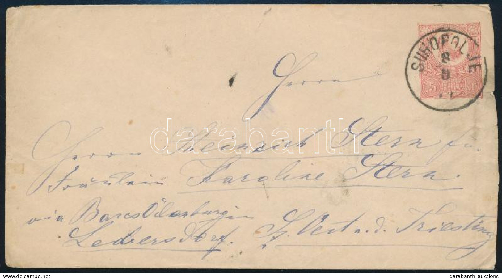 1874 5kr Díjjegyes Levél / PS-cover "SUHOPOLJE" - Altri & Non Classificati