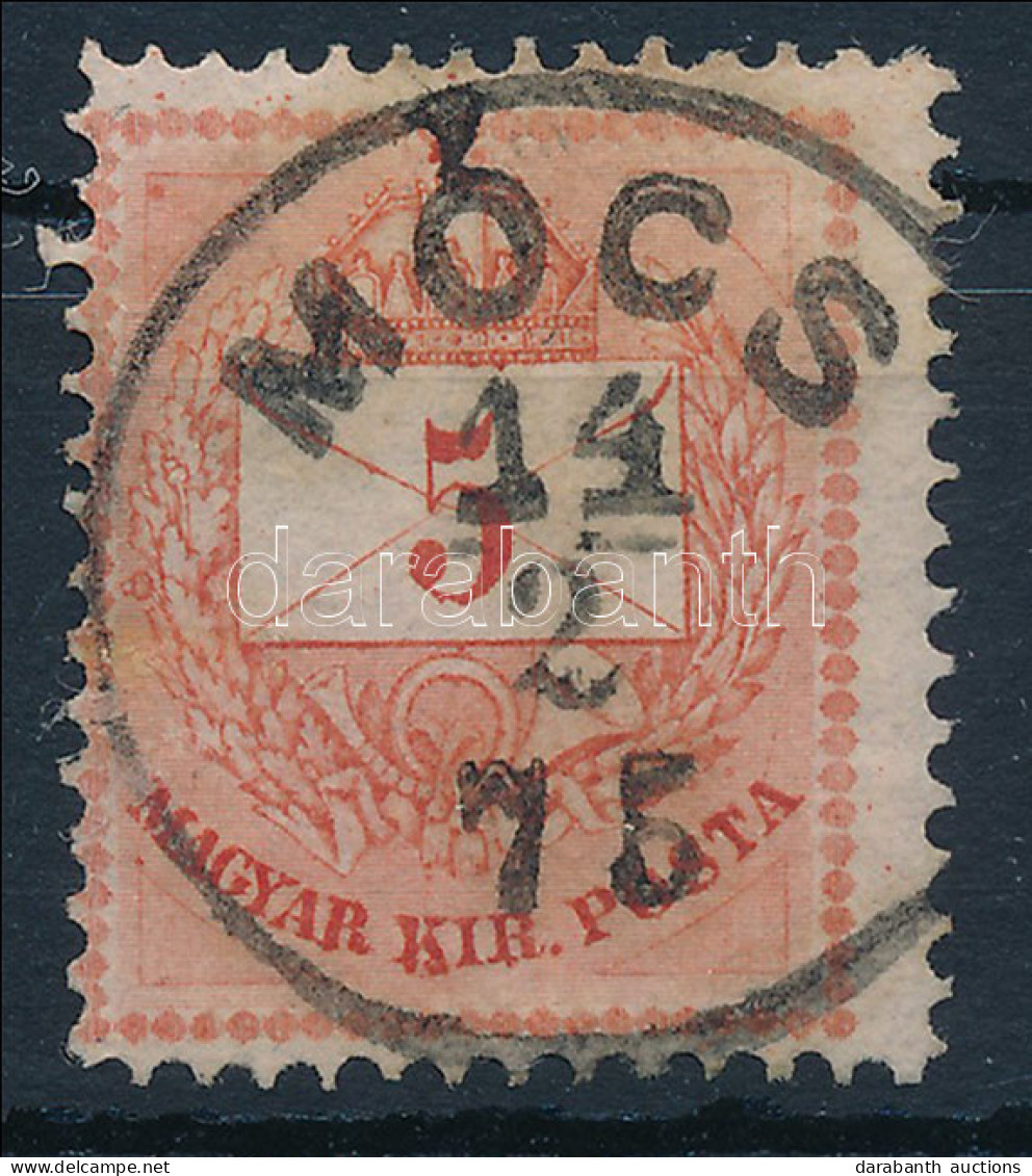 O 1874 5kr Type I. Durva Gyöngyjavítással (ex Lovász) / With Retouche - Otros & Sin Clasificación