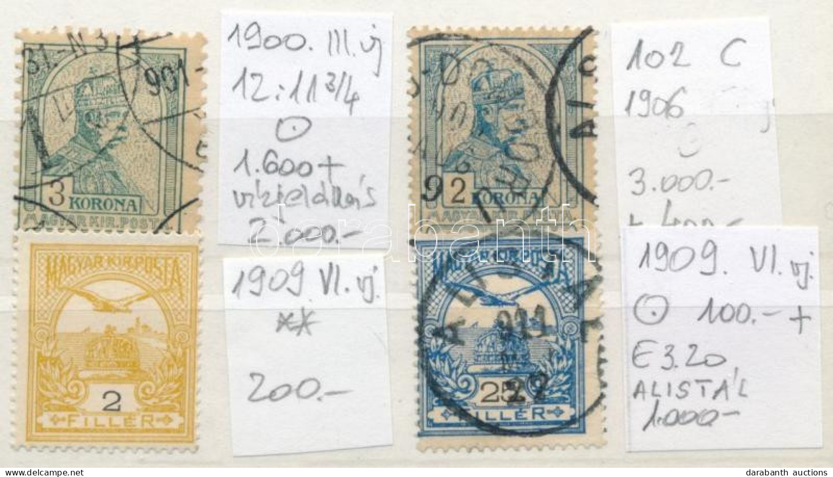 **, O 1900 3K, 1906 2K, 1909 2f **, 1909 25f (8.300) - Other & Unclassified