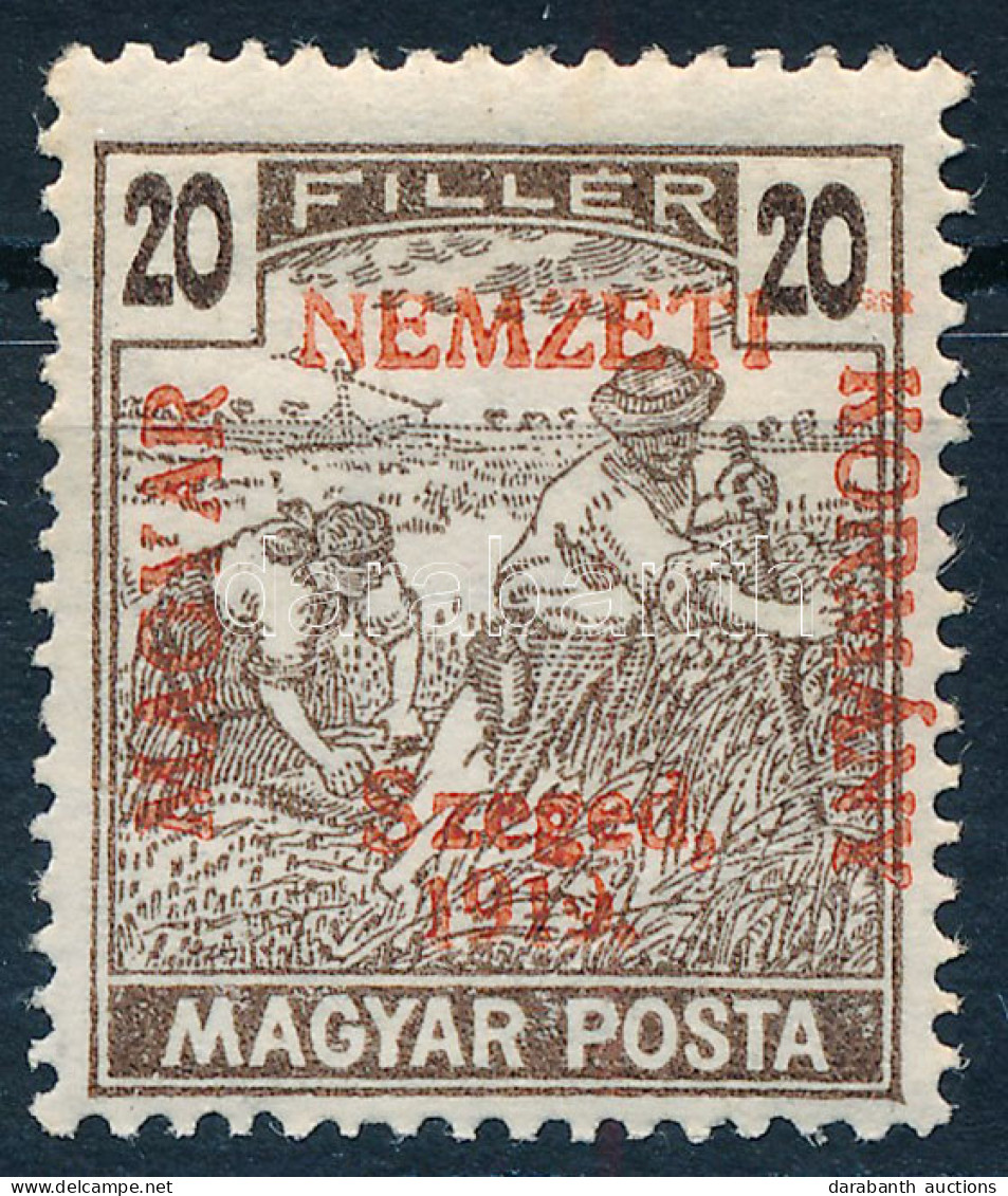 ** Szeged 1919 Magyar Posta 20f Bodor Vizsgálójellel (20.000) - Autres & Non Classés