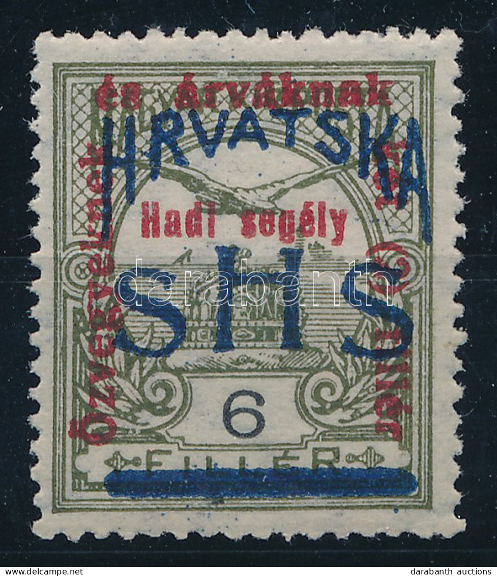 ** SHS 1918 Hadisegély II. 6f Próbanyomat, Bodor Vizsgálójellel - Sonstige & Ohne Zuordnung