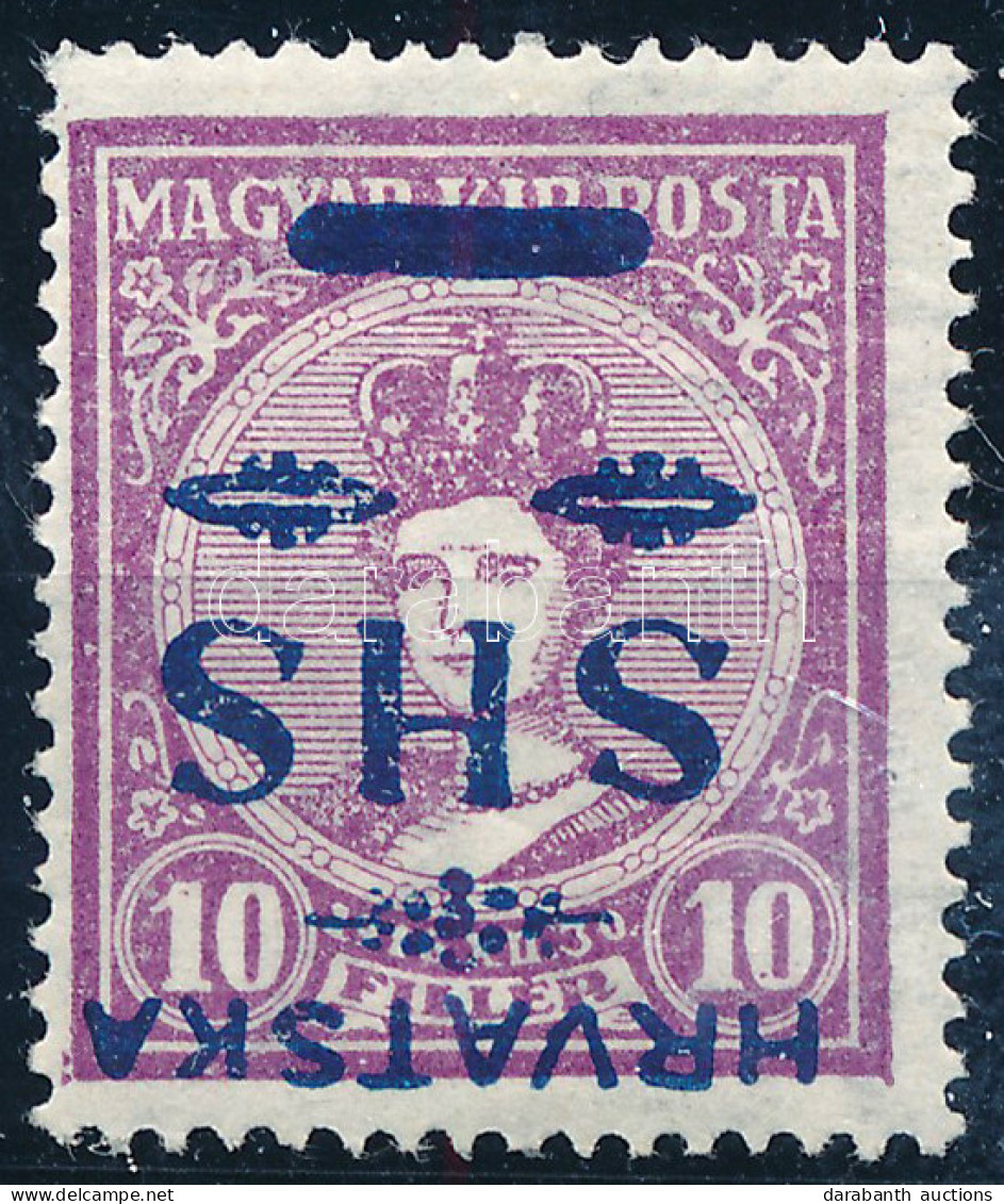 ** SHS 1918 Koronázás Zita Fordított Felülnyomással, Bodor Vizsgálójellel - Other & Unclassified