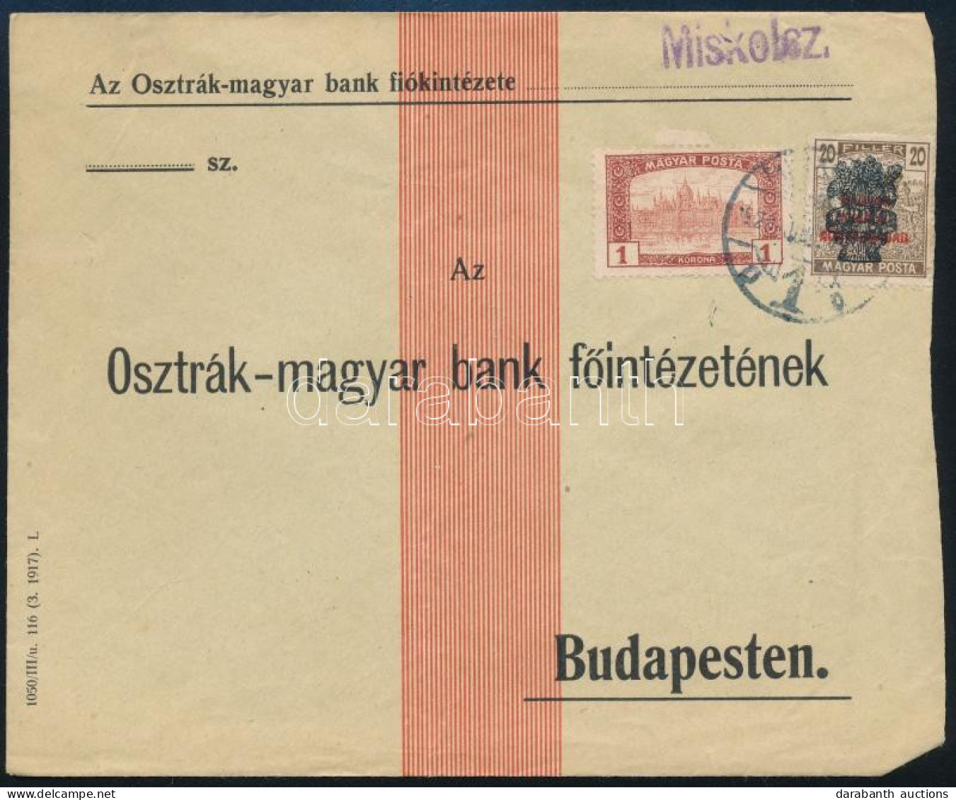 1920 Levél Parlament és Búzakalász Bélyeggel - Sonstige & Ohne Zuordnung