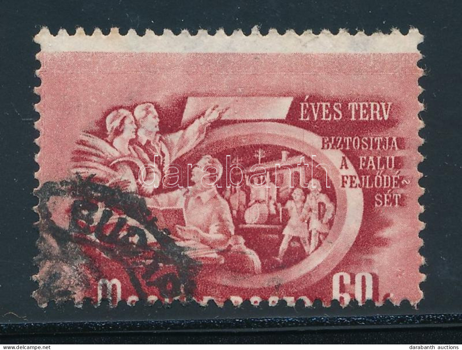 O 1951 Ötéves Terv II. 60f Szép ívszéli Elfogazás - Other & Unclassified