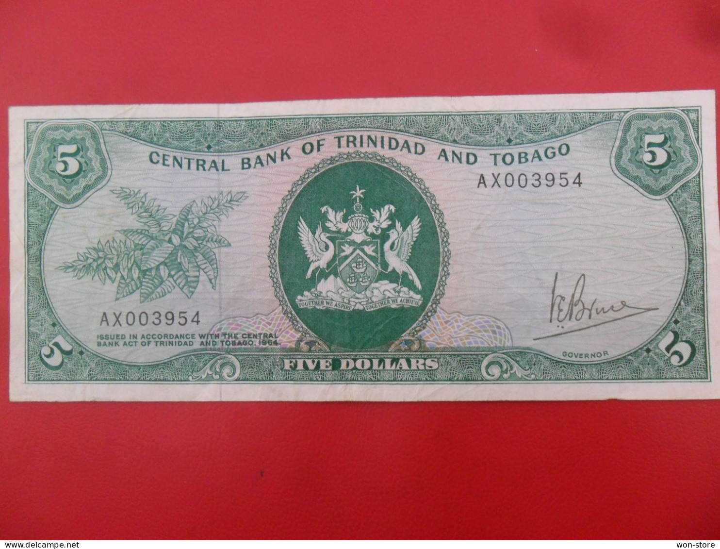 7604 - Trinidad And Tobago 5 Dollars 1977 - P-31a - Trinidad & Tobago