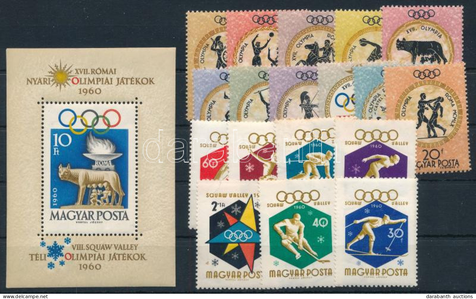 ** 1960 Olimpia Sor és Blokk + Téli Olimpia Sor (7.900) - Other & Unclassified